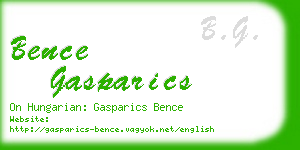 bence gasparics business card